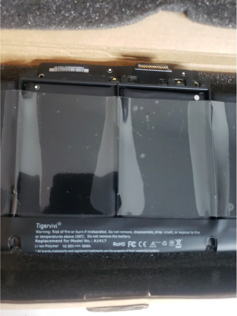 A1417 MacBook Pro Tigervivi High Performance Lithium-Ion Battery 10.95V 95Wh